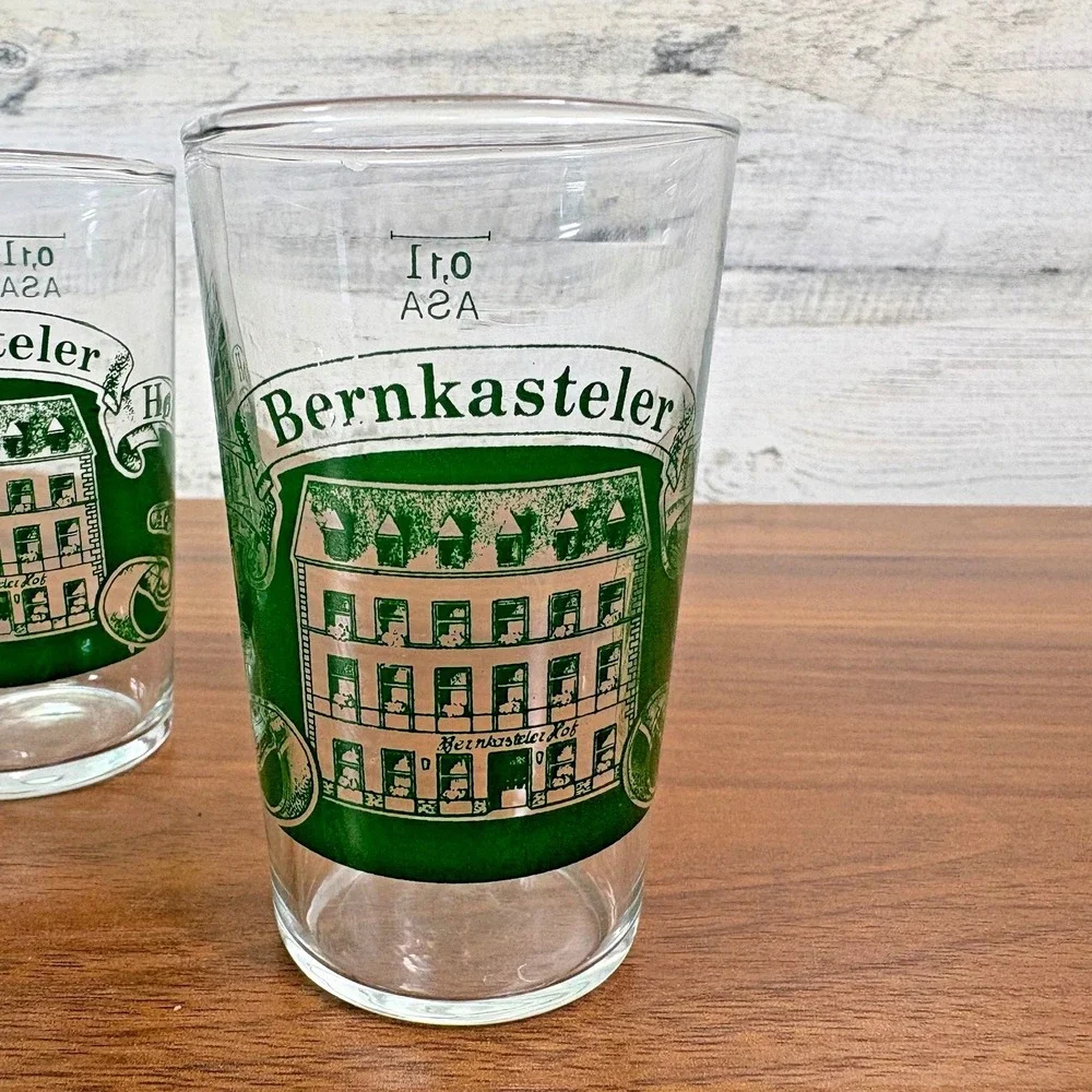 Vintage German Bernkasteler Shot Glasses Bernkasteler‎ Hof Lot of 3
